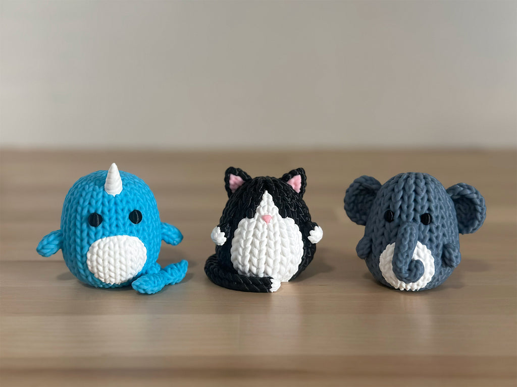 3D Printed Crochet Style Animal Figurines